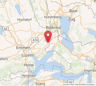 Map of Udligenswil, Lucerne