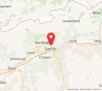 Map of Veyras, Valais