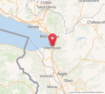 Map of Villeneuve, Vaud