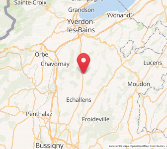 Map of Vuarrens, Vaud
