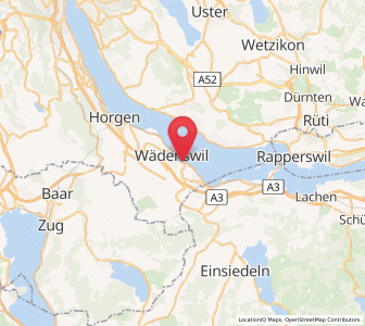 Map of Wädenswil / Boller-Giessen, Zurich