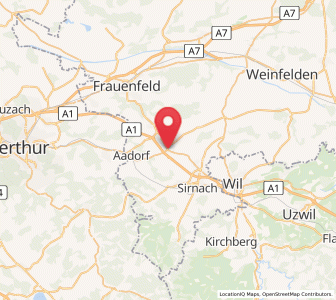 Map of Wängi, Thurgau