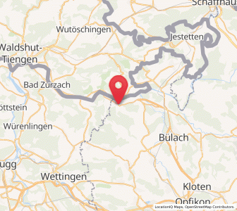 Map of Weiach, Zurich