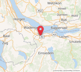 Map of Wollerau, Schwyz