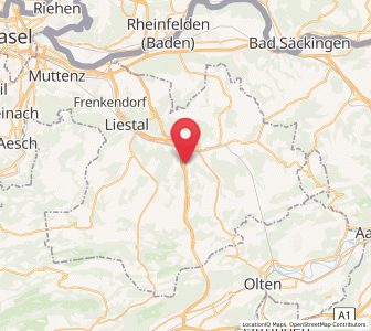 Map of Zunzgen, Basel-Landschaft