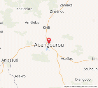 Map of Abengourou, Comoé