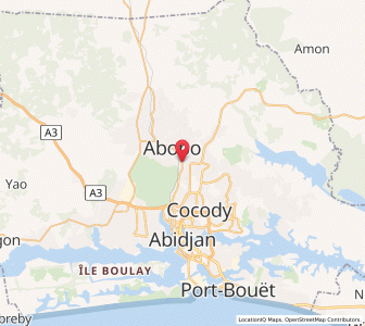 Map of Abobo, Abidjan