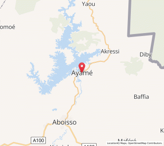 Map of Ayamé, Comoé