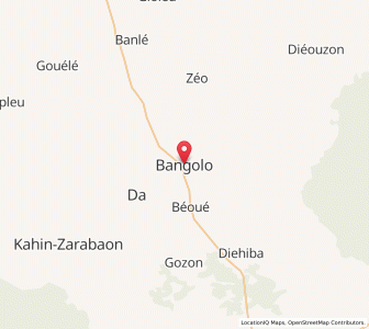 Map of Bangolo, Montagnes