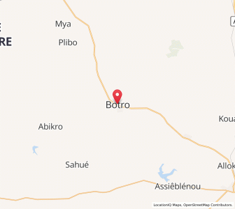 Map of Botro, Vallée du Bandama