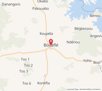 Map of Bouaflé, Sassandra-Marahoué