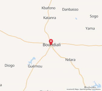 Map of Boundiali, Savanes