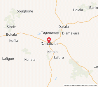 Map of Dabakala, Vallée du Bandama