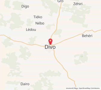 Map of Divo, Gôh-Djiboua