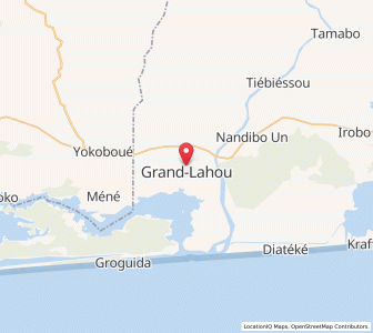 Map of Grand-Lahou, Lagunes