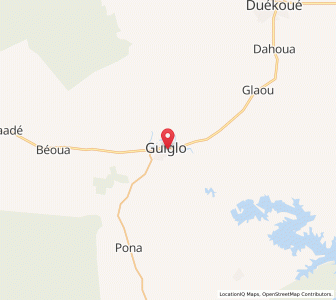 Map of Guiglo, Montagnes