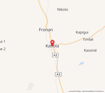 Map of Katiola, Vallée du Bandama