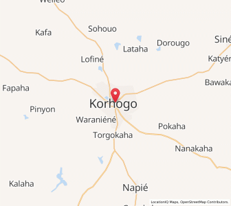 Map of Korhogo, Savanes