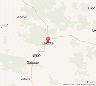 Map of Lakota, Gôh-Djiboua