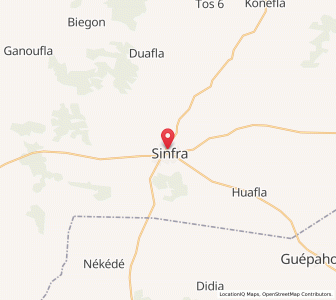 Map of Sinfra, Zanzan