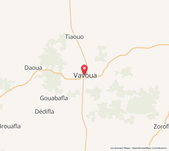 Map of Vavoua, Sassandra-Marahoué