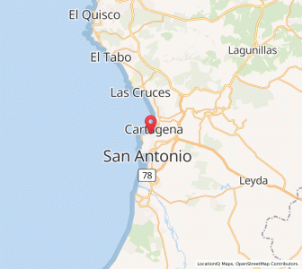 Map of Carthagène, Valparaíso