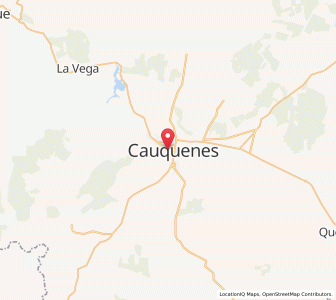 Map of Cauquenes, Maule Region