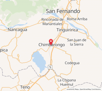 Map of Chimbarongo, O'Higgins Region