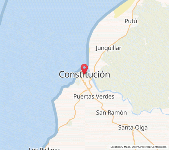 Map of Constitución, Maule Region