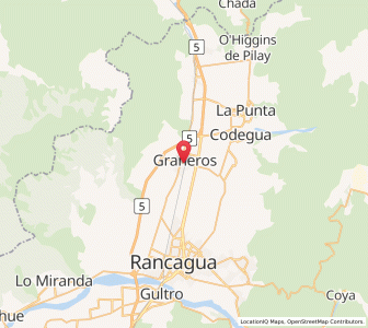 Map of Graneros, O'Higgins Region