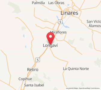 Map of Longaví, Maule Region