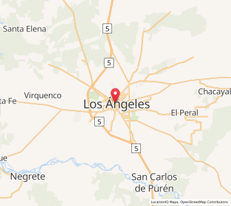 Map of Los Ángeles, Biobío