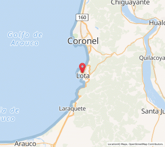 Map of Lota, Biobío