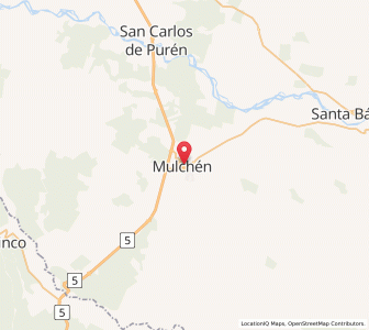Map of Mulchén, Biobío