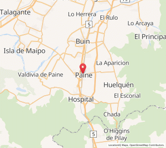 Map of Paine, Santiago Metropolitan