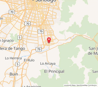 Map of Puente Alto, Santiago Metropolitan