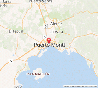 Map of Puerto Montt, Los Lagos Region