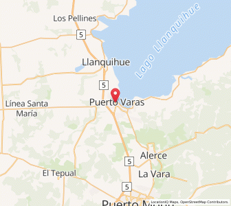 Map of Puerto Varas, Los Lagos Region