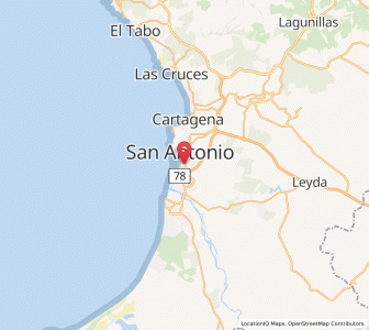 Map of San Antonio, Valparaíso