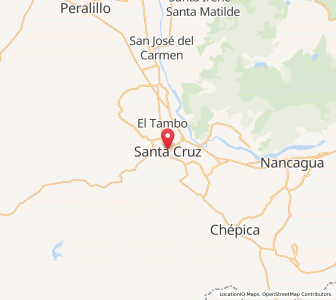 Map of Santa Cruz, O'Higgins Region