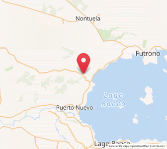 Map of Santa Rosa, Los Ríos Region