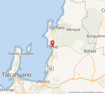 Map of Tomé, Biobío