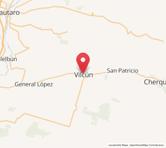 Map of Vilcún, Araucanía