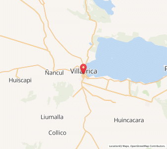 Map of Villarrica, Araucanía