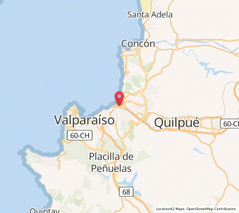 Map of Viña del Mar, Valparaíso