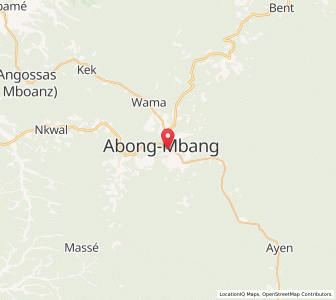Map of Abong Mbang, East