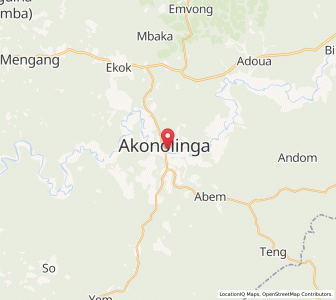 Map of Akonolinga, Centre