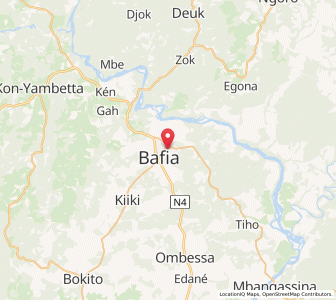 Map of Bafia, Centre