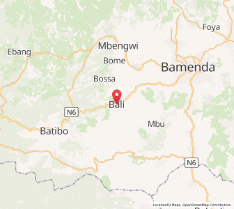 Map of Bali, North-West