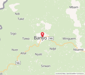 Map of Banyo, Adamaoua